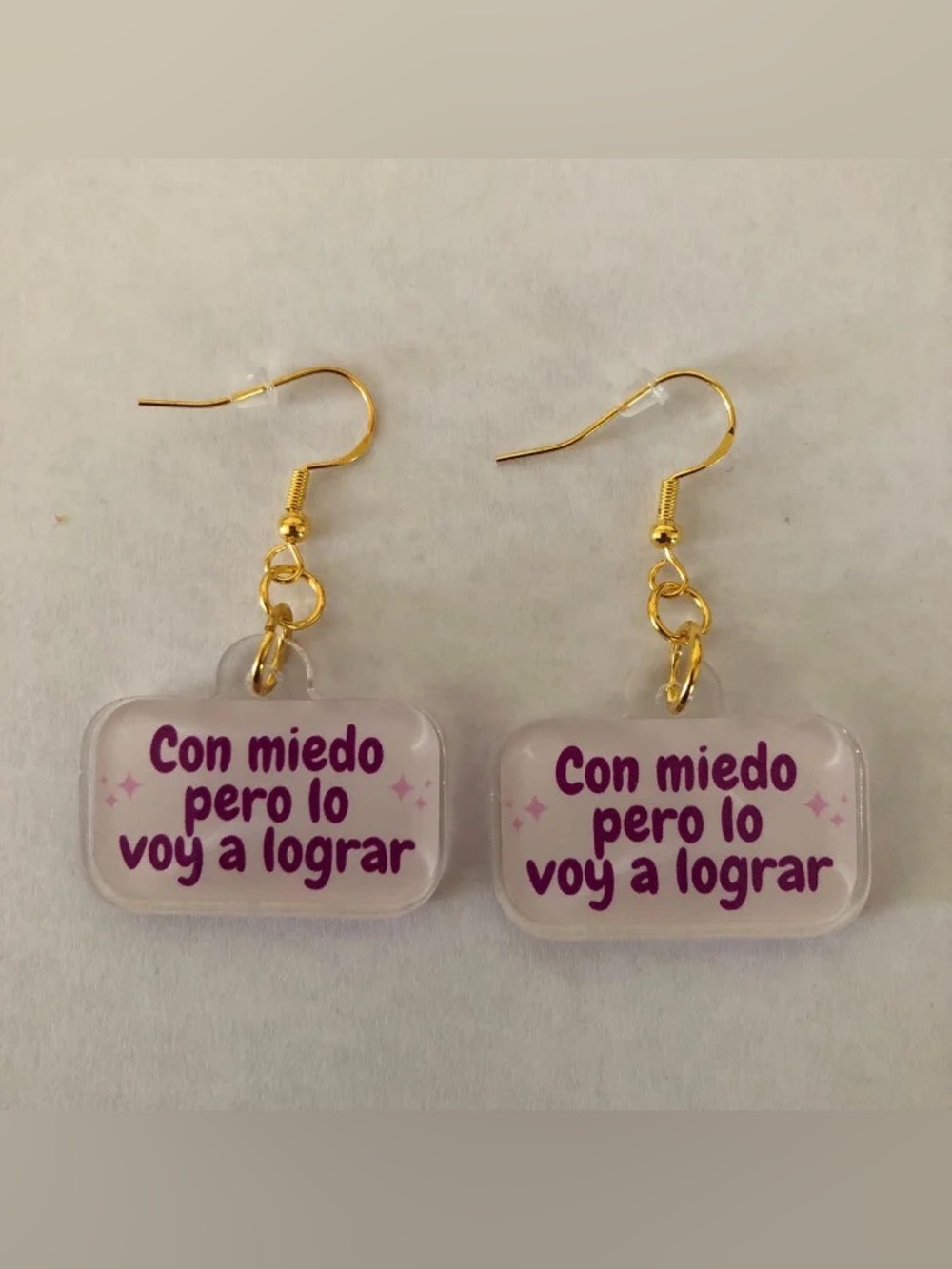 Con miedo pero lo voy a lograr earrings
SKU461